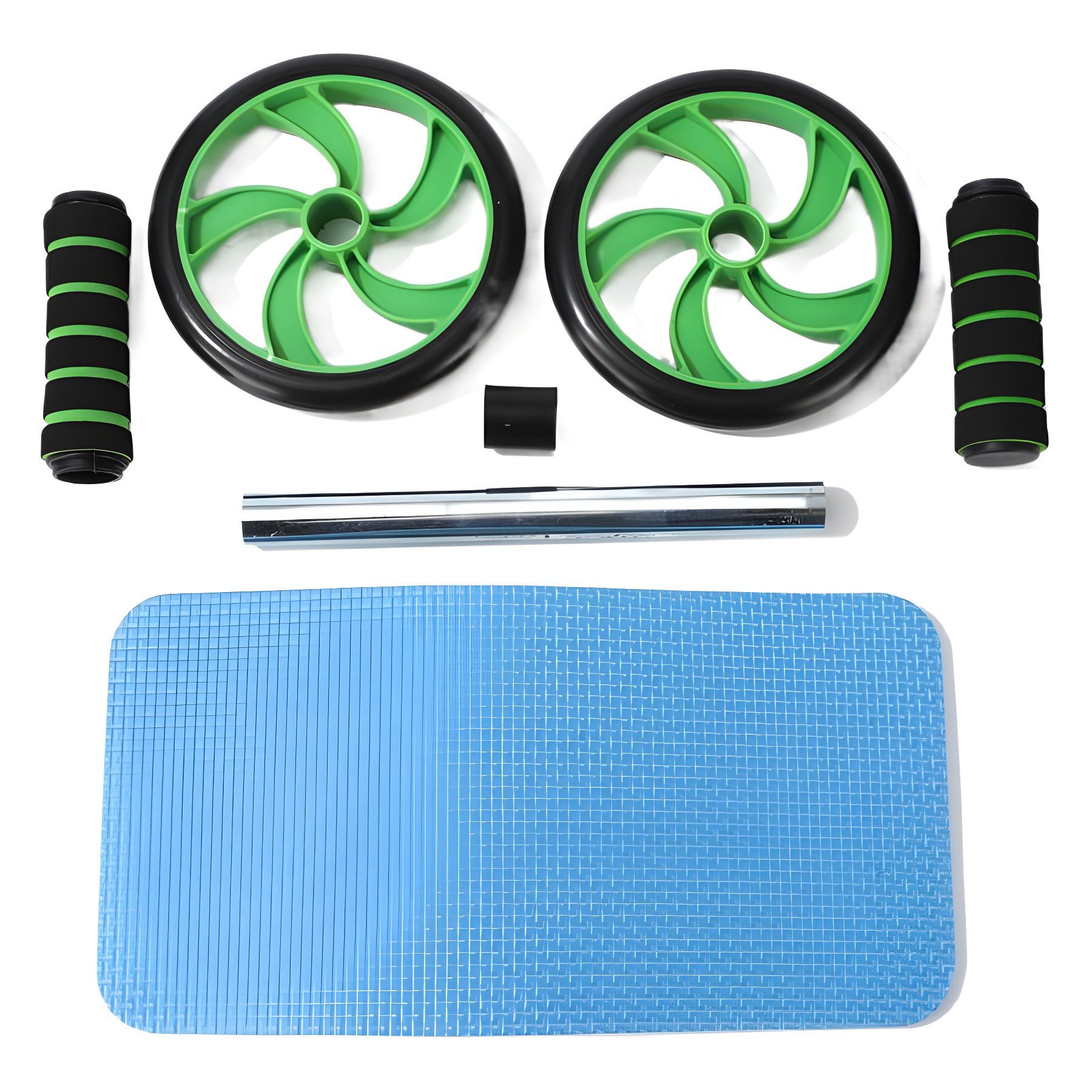 Dvoukolové kolečko na cvičení břišních svalů bez zpětného rázu