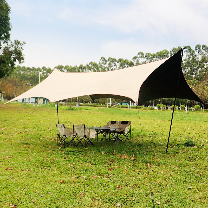 Šestiúhelníkový ochranný plášť proti slunci pro venkovní rekreaci
