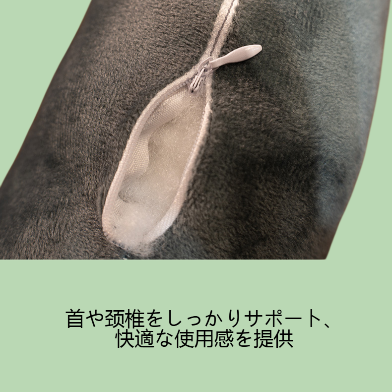 땀 걱정 없는 쿨링 소재 목베개 클로즈업