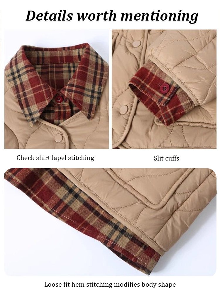 New fashion light casual short patchwork quilted jacket