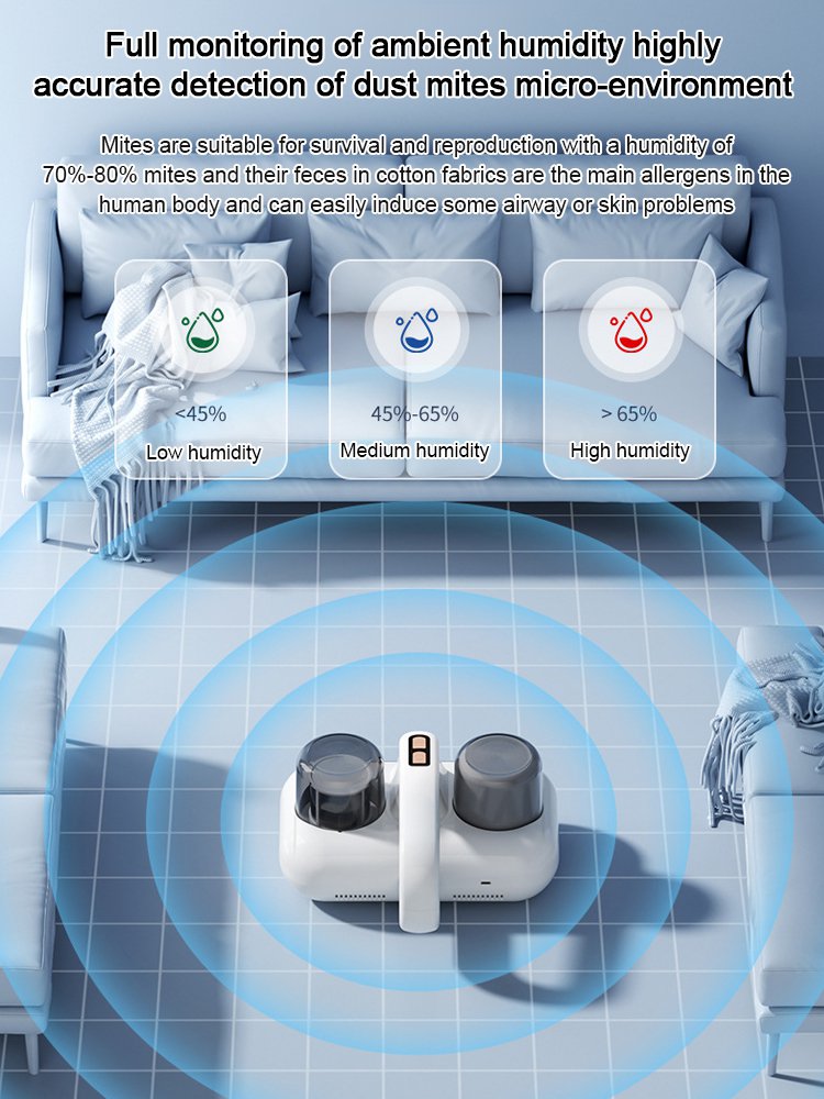 Humidity display double tap mite removal artifact