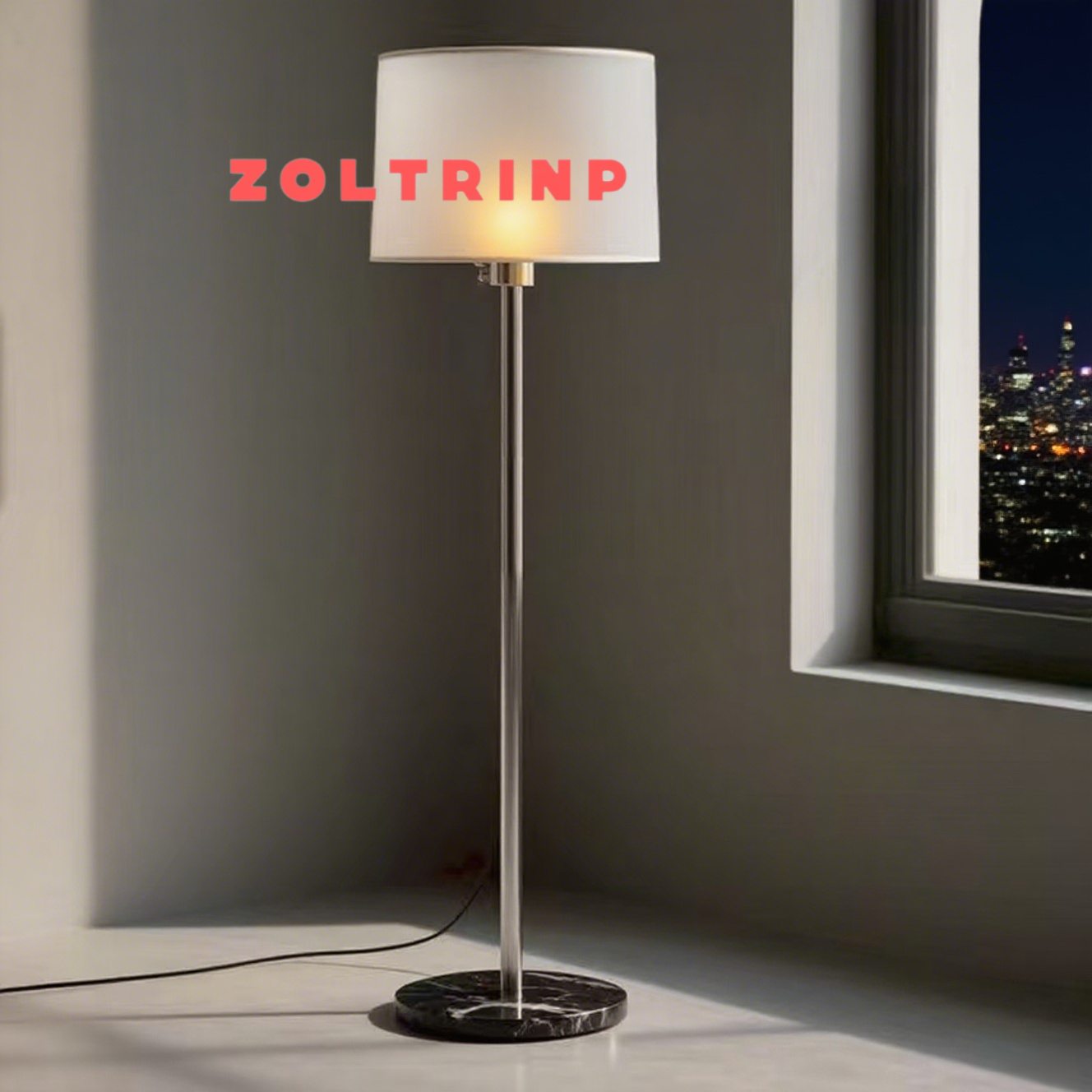 Stilvolle Stehlampe im modernen Wohnzimmer