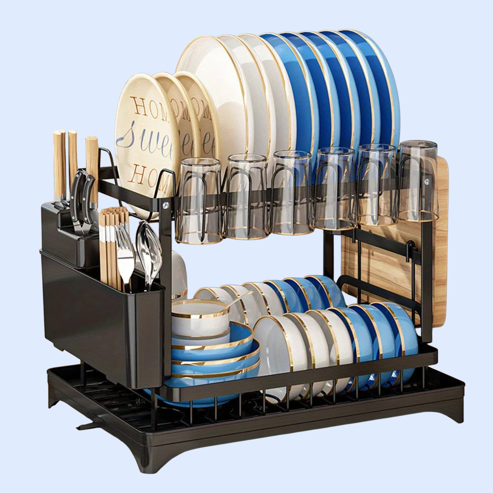 주방 카운터용 접시 건조대, 컵&수저 선반, 스티커 보드 랙 포함