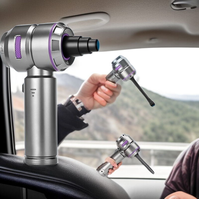 Mini aspiradora de mano para automóvil, doble uso, carga y succión, multifunción