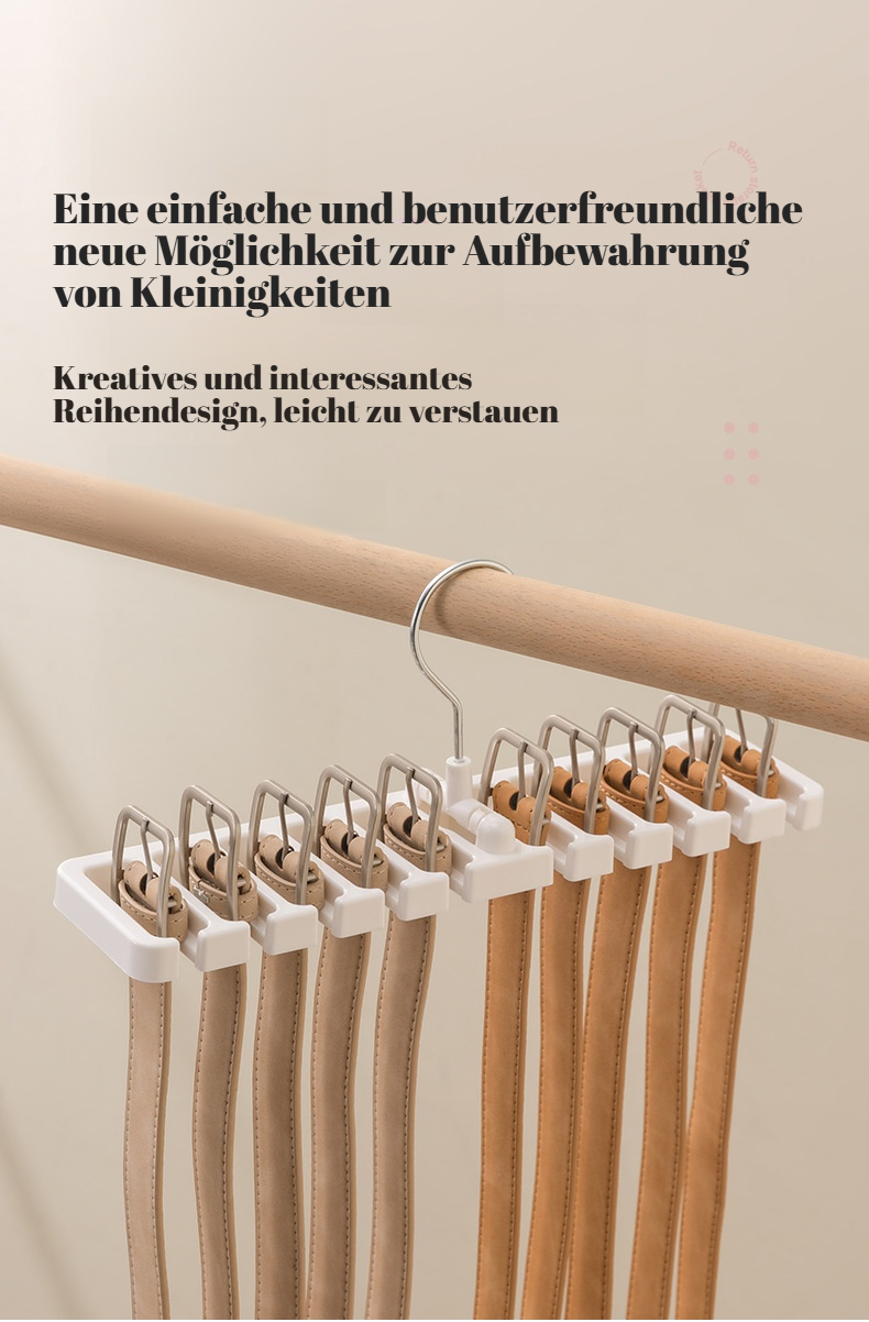 Home Gürtelaufbewahrungsständer Schal Krawattenständer Multifunktionaler drehbarer Gürtelschalaufbew