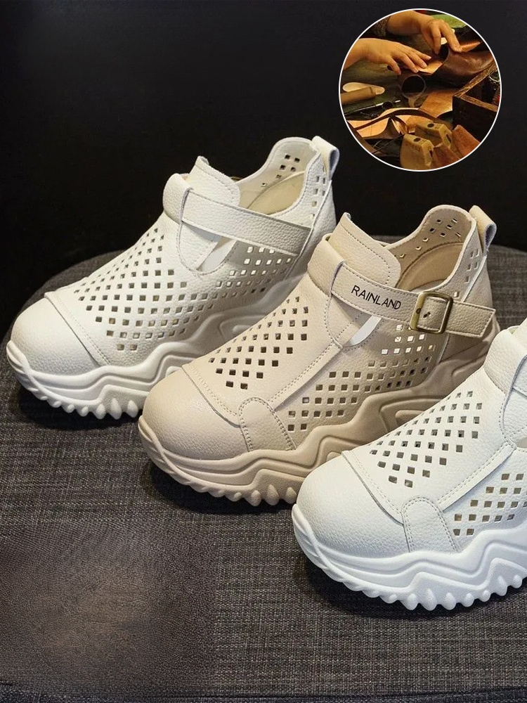 키높이 플랫폼 컷아웃 샌들