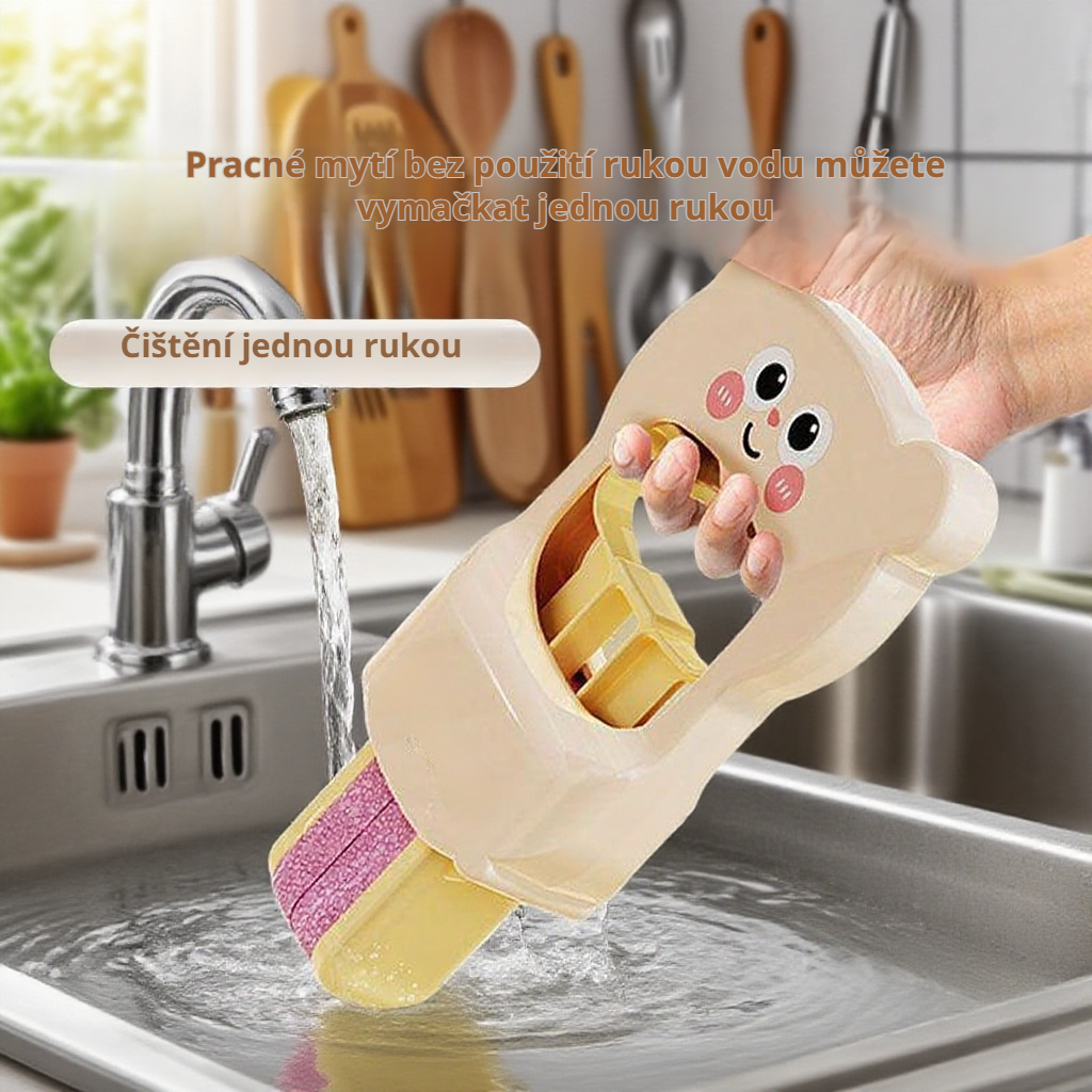 Malý ruční mop s rychlým odstraněním skvrn a absorpcí vody, multifunkční, bez nutnosti praní v ruce