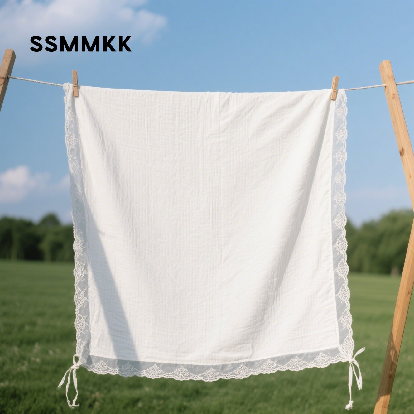 白いベッドシーツ