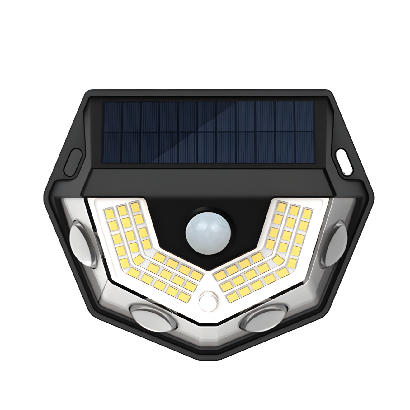 ソーラーウォールランプ屋外ガーデン装飾家庭用屋外凸レンズ人体誘導ランプウォッシュウォールランプ