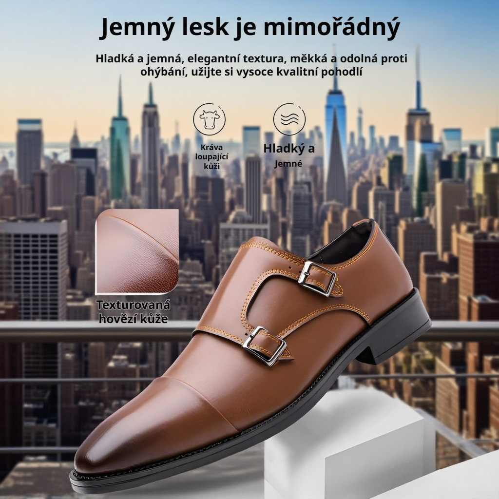 Kvalitní materiál pánských kožených bot