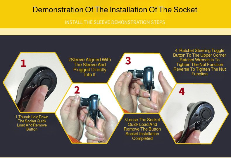 Ergonomic bidirectional screwdriver head close-up