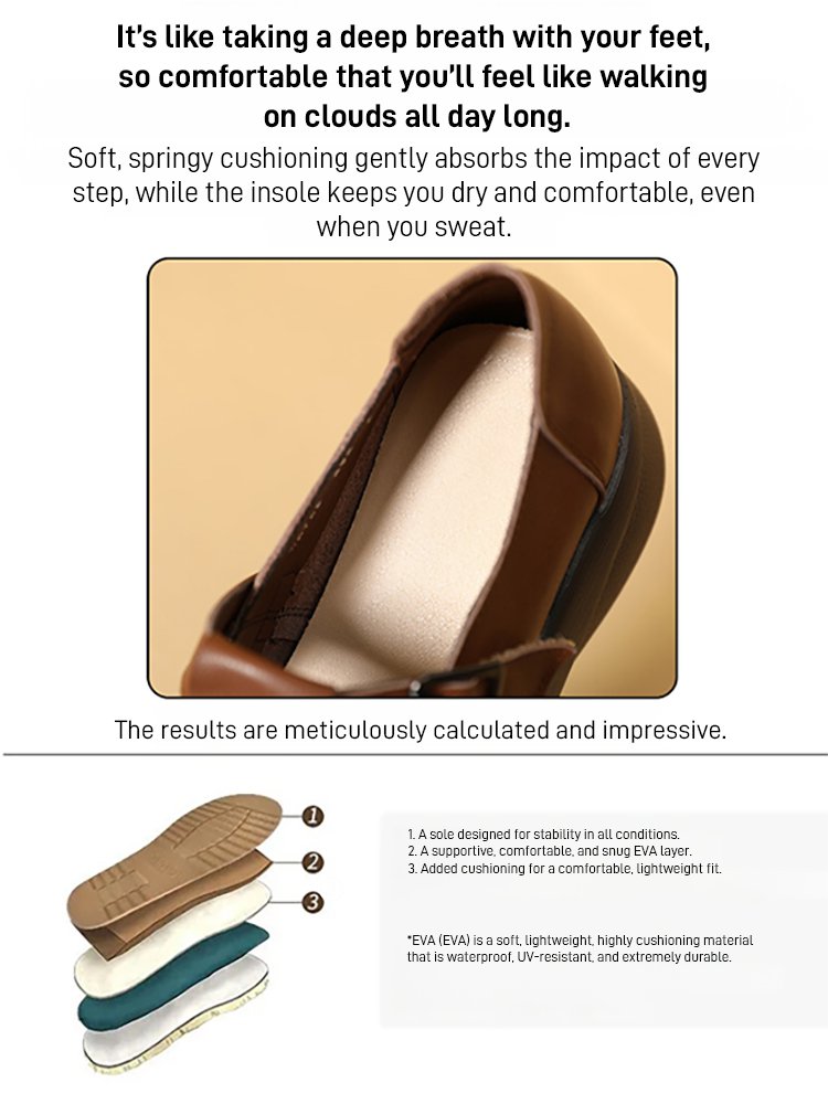 Magic Tape Thick-Soled Genuine Leather Rocking Shoes