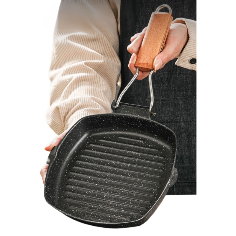 特製ステーキポット、ステーキポット、オムレツポット、アウトドア用ベーキングパン、折りたたみ式で便利な電磁調理器付きポータブルフライパン、ガスコンロ、万能フライパン