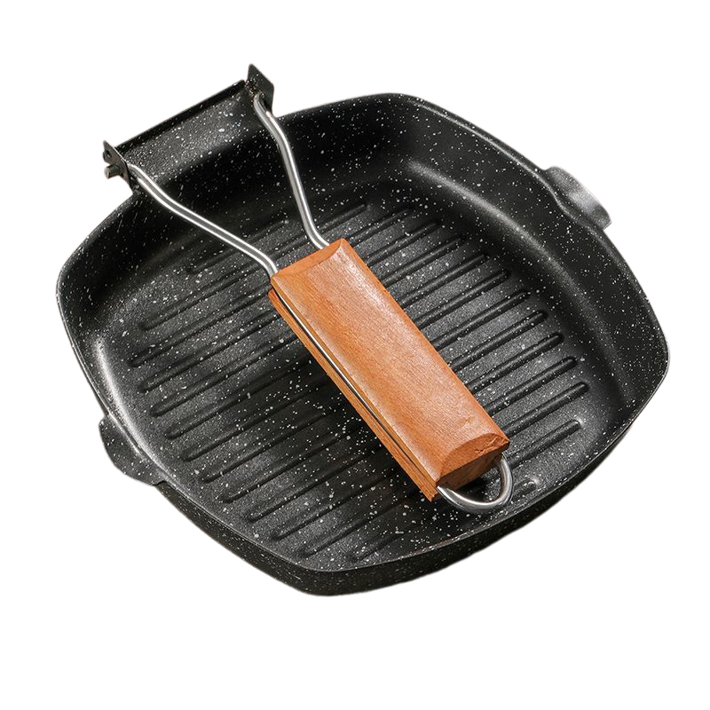 特製ステーキポット、ステーキポット、オムレツポット、アウトドア用ベーキングパン、折りたたみ式で便利な電磁調理器付きポータブルフライパン、ガスコンロ、万能フライパン