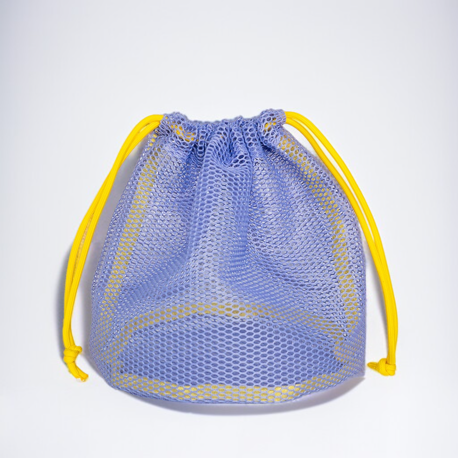 Drawstring mesh storage bag