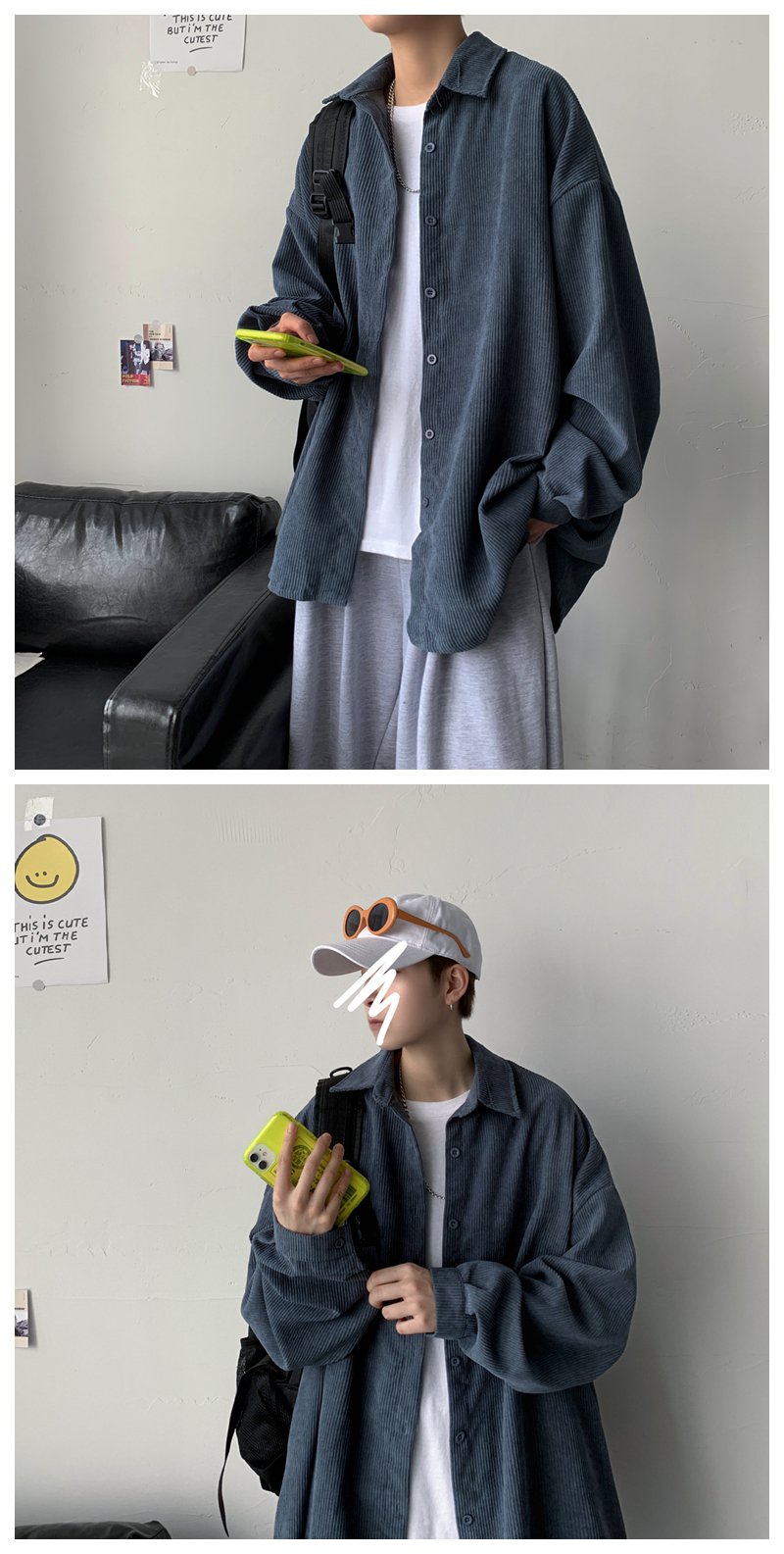 おしゃれなティーンエイジャー向けシャツのディテール画像