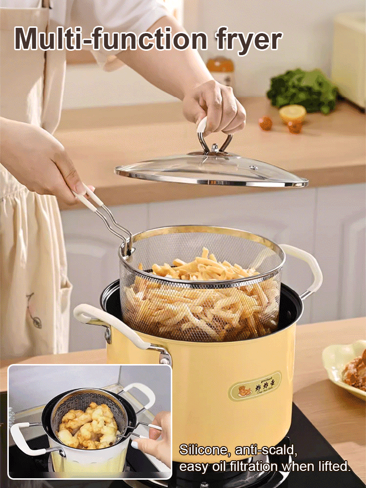 JS-Built-in filter, fuel-saving and non-collapse frying kettle