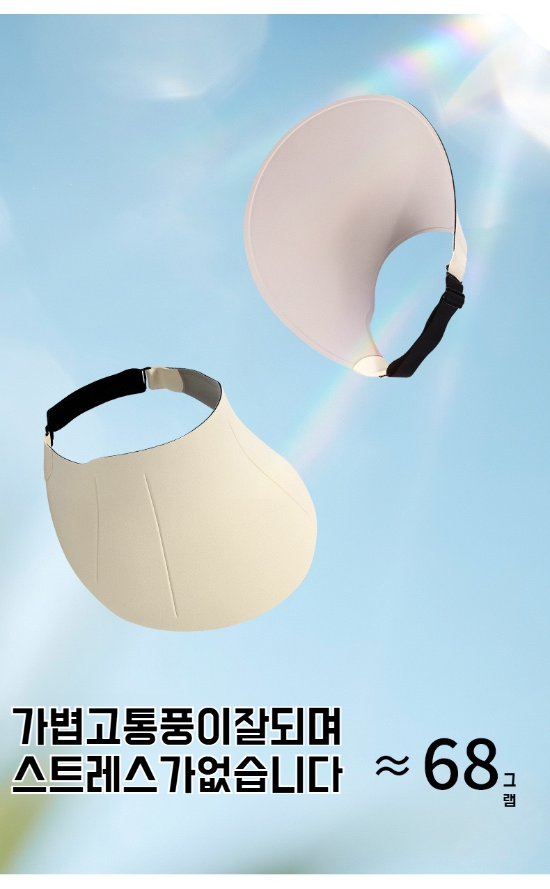 자외선 차단 기능의 접이식 빅 챙 모자