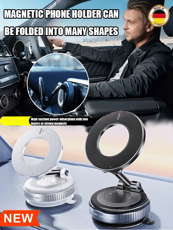 [The bottom of the suction cup is more stable] Versatile folding magnetic bracket