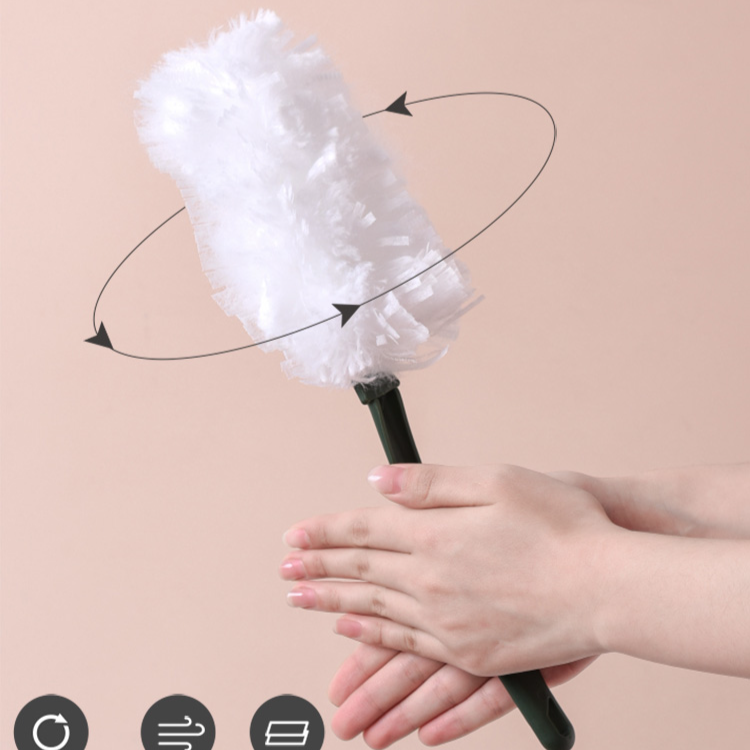 【ハンディダスター】静電気ホコリ取り、替えモップ付き、水洗い可、ホコリ飛び散らない