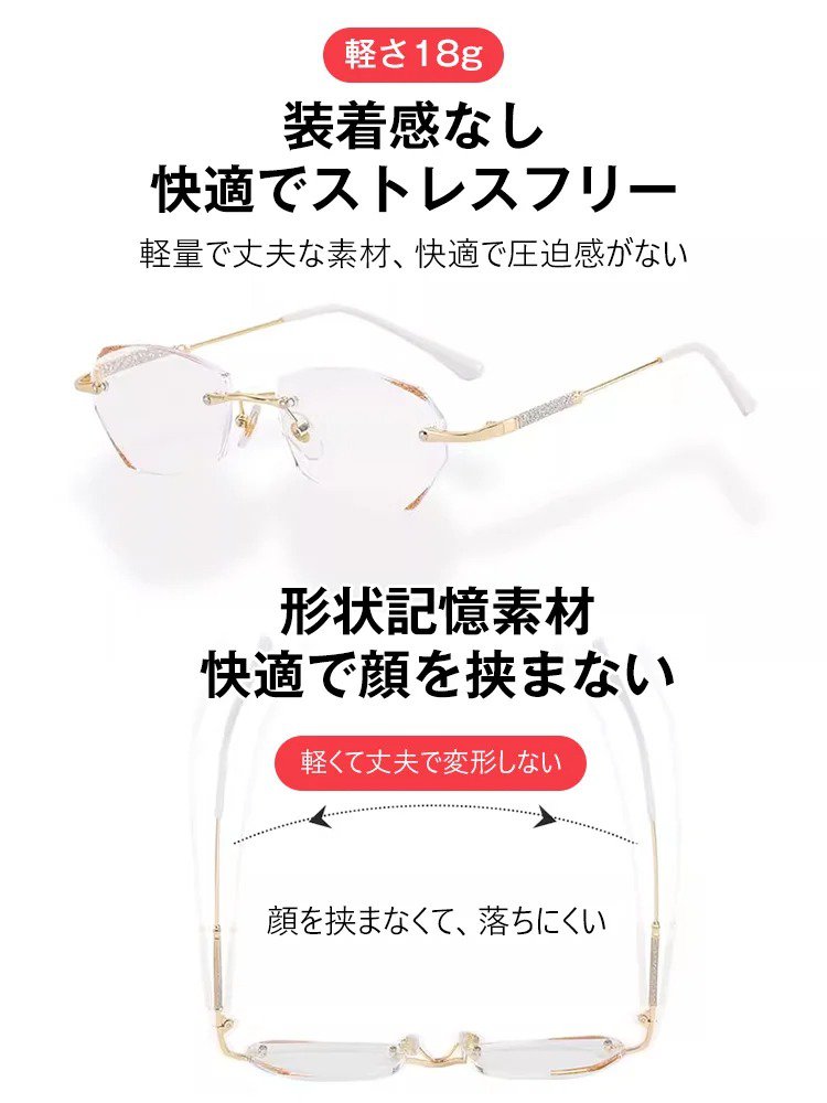 累進多焦点ブルーライト対策老眼鏡