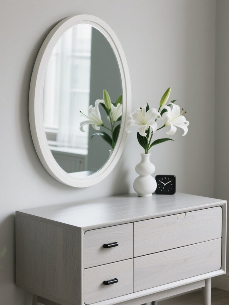 Oválné zrcátko na líčení