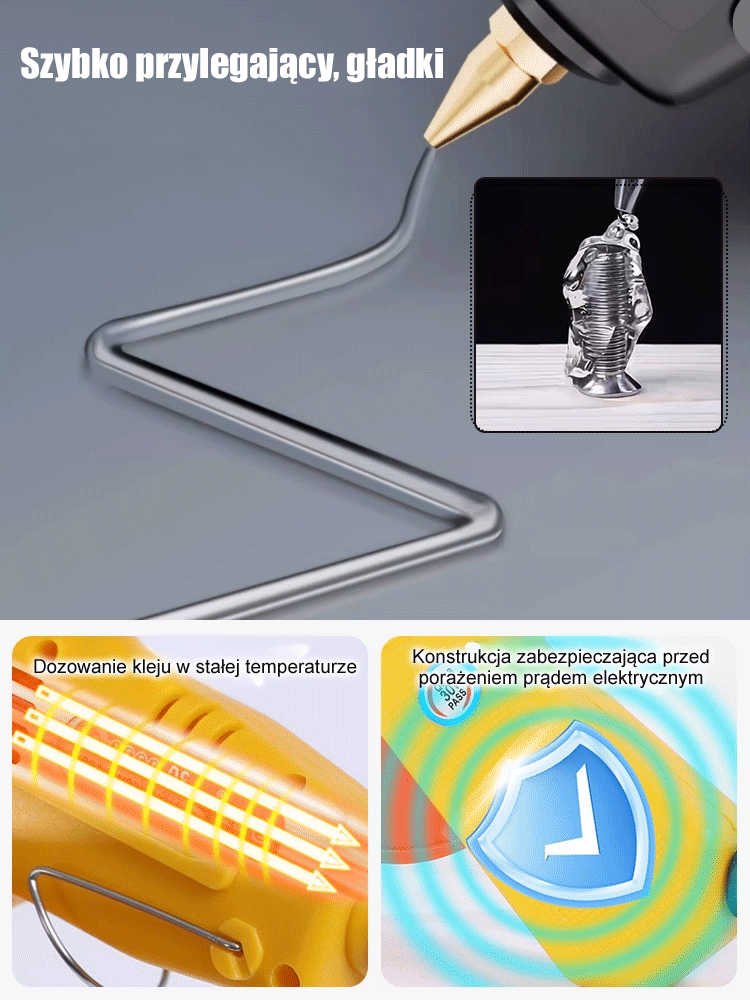 Przenośna pistolet do kleju topliwego do spawania