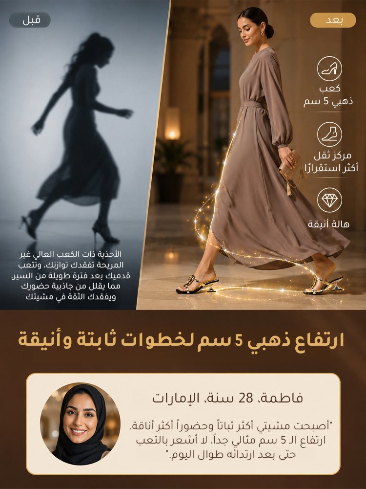 صندل نسائي كعب إسفيني بمقدمة مربعة وإبزيم معدني فرنسي