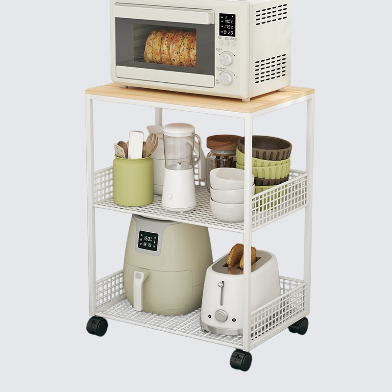 서랍이 있는 주방 전자레인지 선반 조리대 오븐 밥솥 에어프라이어 전기제품 바닥 수납 선반