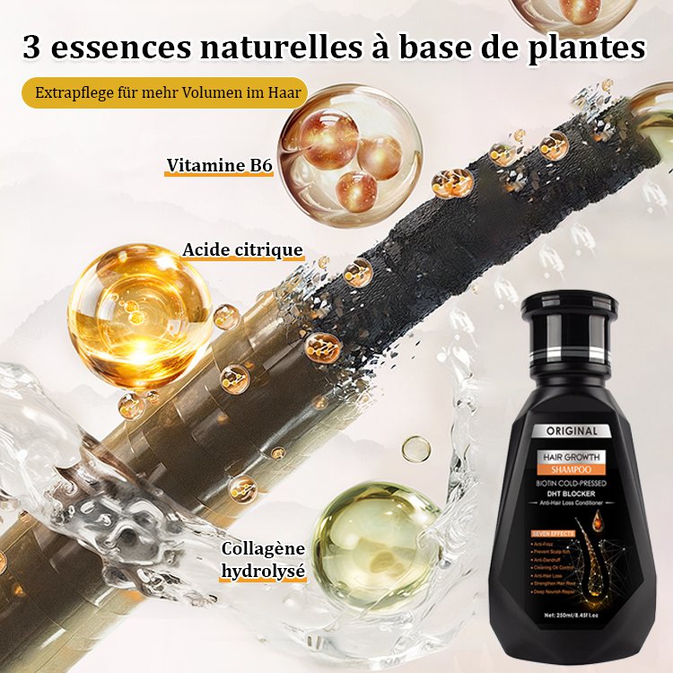 Shampoo au gingembre pour fortifier et stimuler la croissance des cheveux