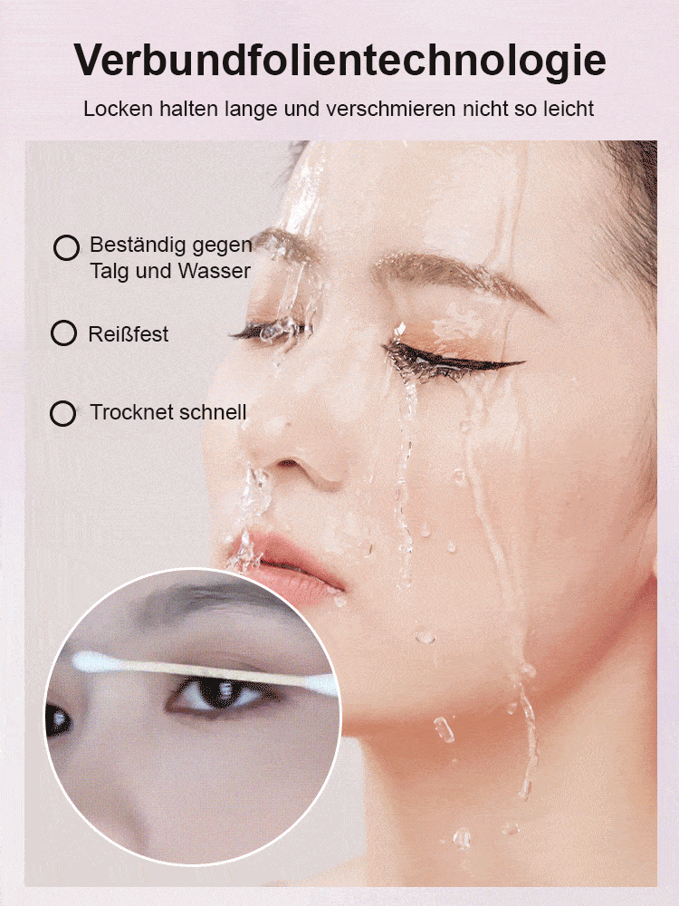 Schweißresistente, abstreifsichere, kräuselnde Wimperntusche 