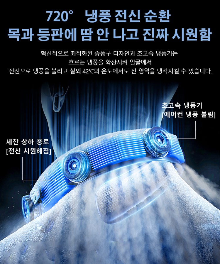 게으름뱅이 야외 휴대용 저소음 목걸이 에어컨 팬