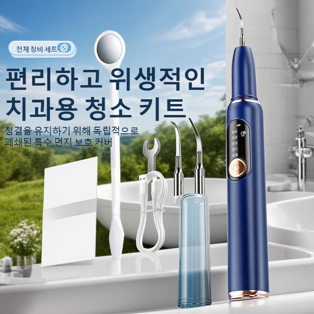 가정용 초음파 스케일링기 강력한 화이트닝 퍼스널케어 자외선멸균 전동세척기 스케일링기 전동세척기