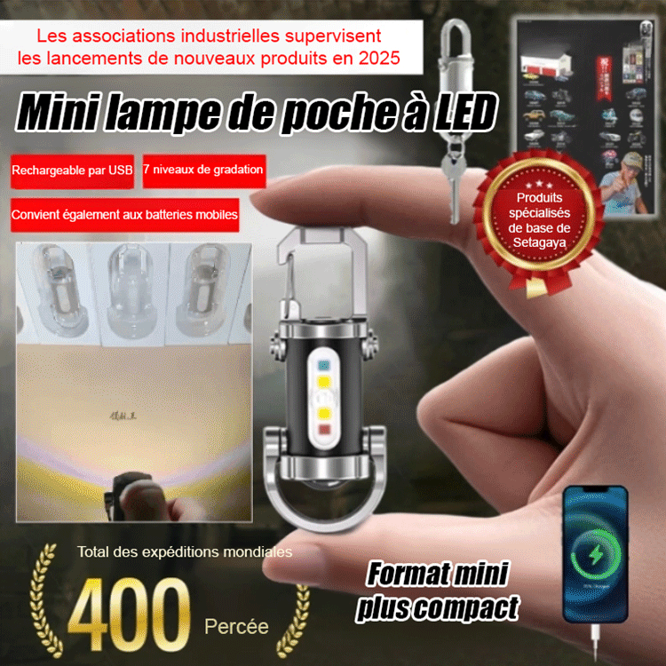 【Trois-en-un multifonctionnel】Lampe de poche SOS d'urgence