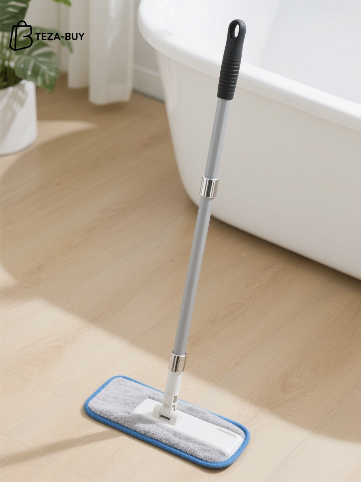 【省力不留浮水印】超大號棉線平板拖把