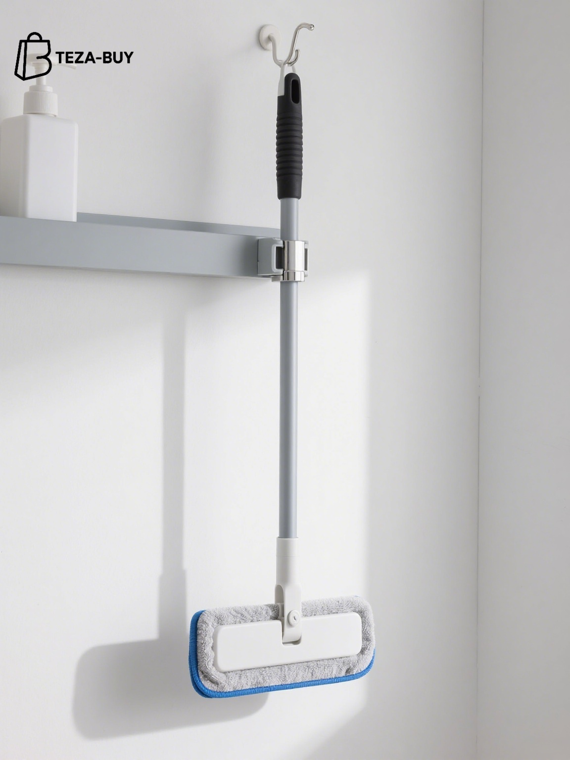 【省力不留浮水印】超大號棉線平板拖把