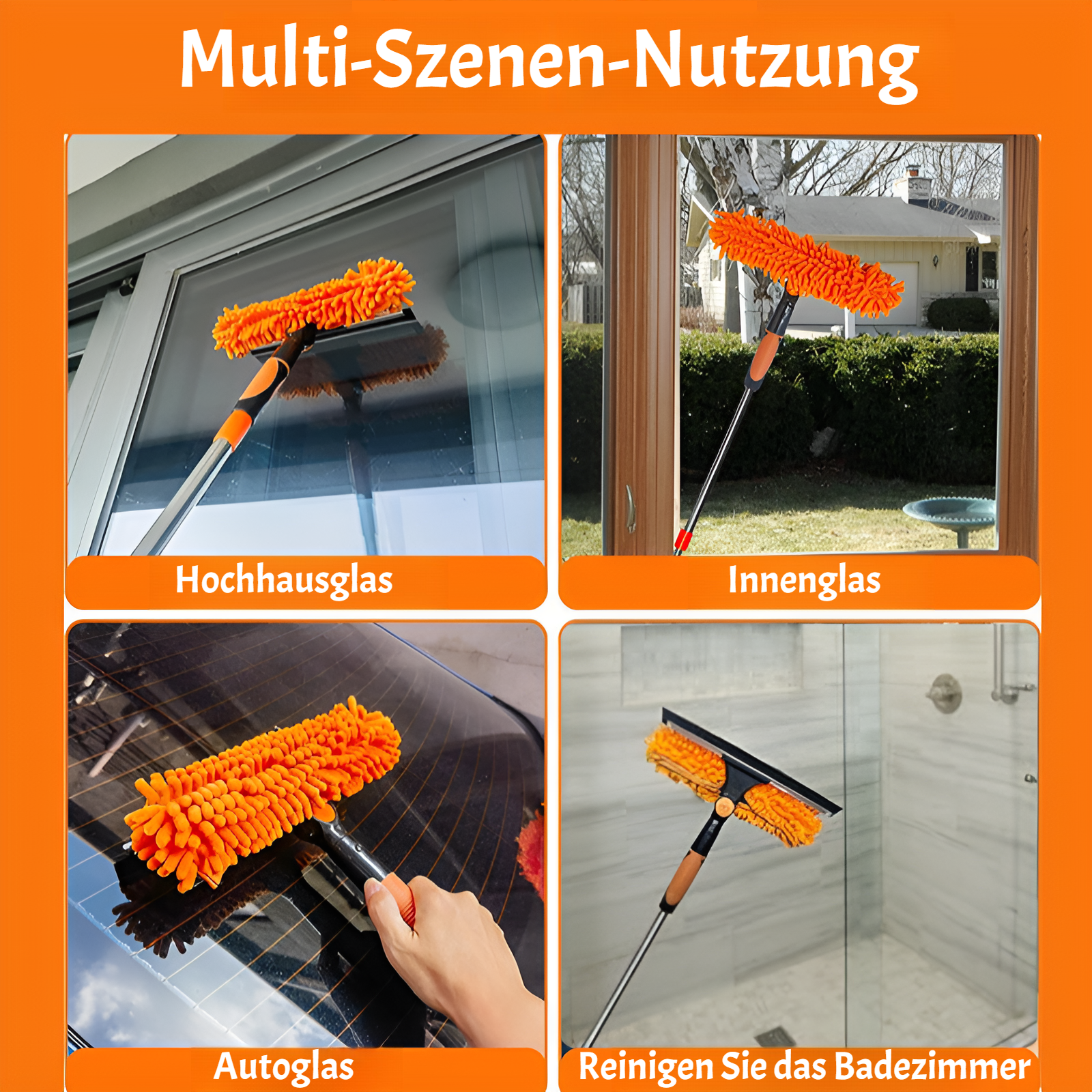 JMY Zwei-in-Eins-Fensterreinigungsschaber Glasreinigung Artefaktreinigung spezielles doppelseitiges 