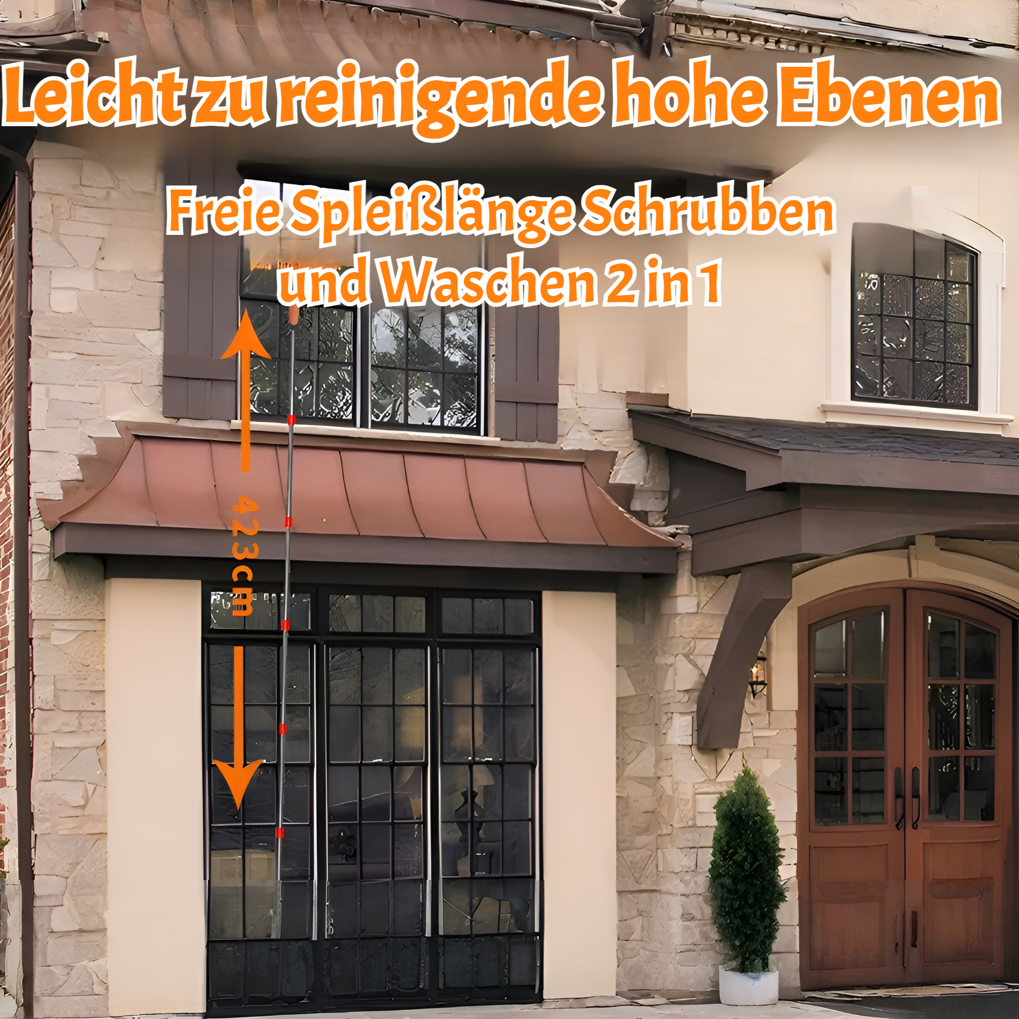 Praktisches Reinigungsgerät für klare Fenster