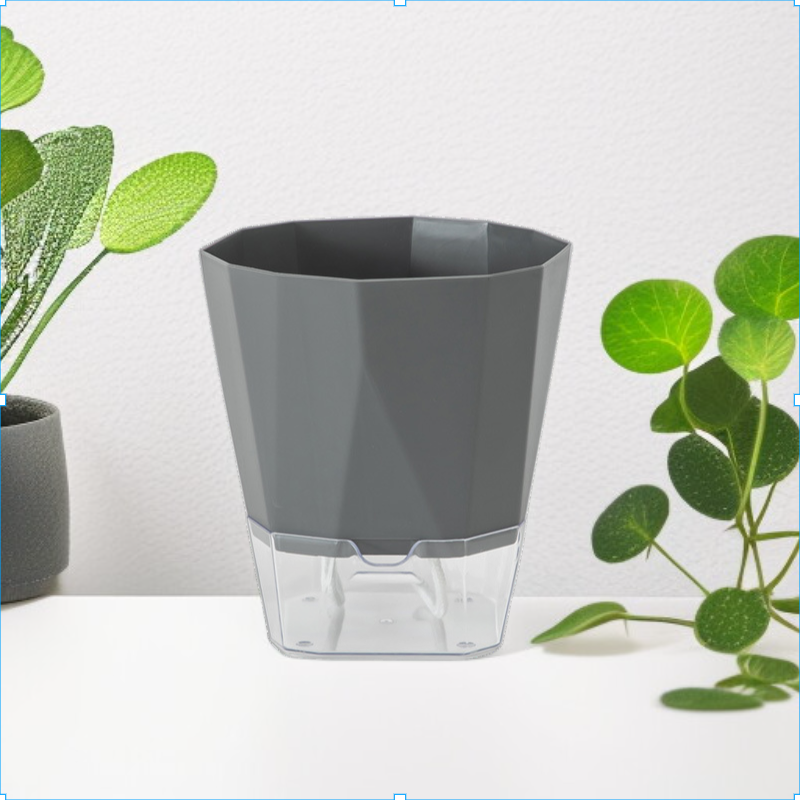 두꺼워진 심플한 실내 수경재배 다육식물 화분