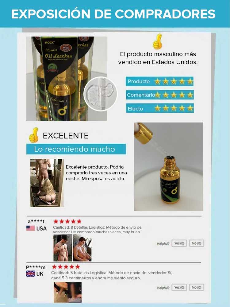 [Efecto Instantáneo] Aceite de Sanguijuela para el Aumento Masculino