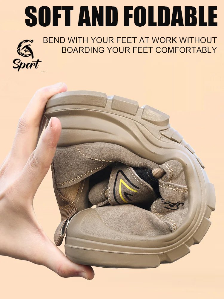 German imported safety work shoes with anti-smash, anti-puncture, waterproof, and anti-slip features