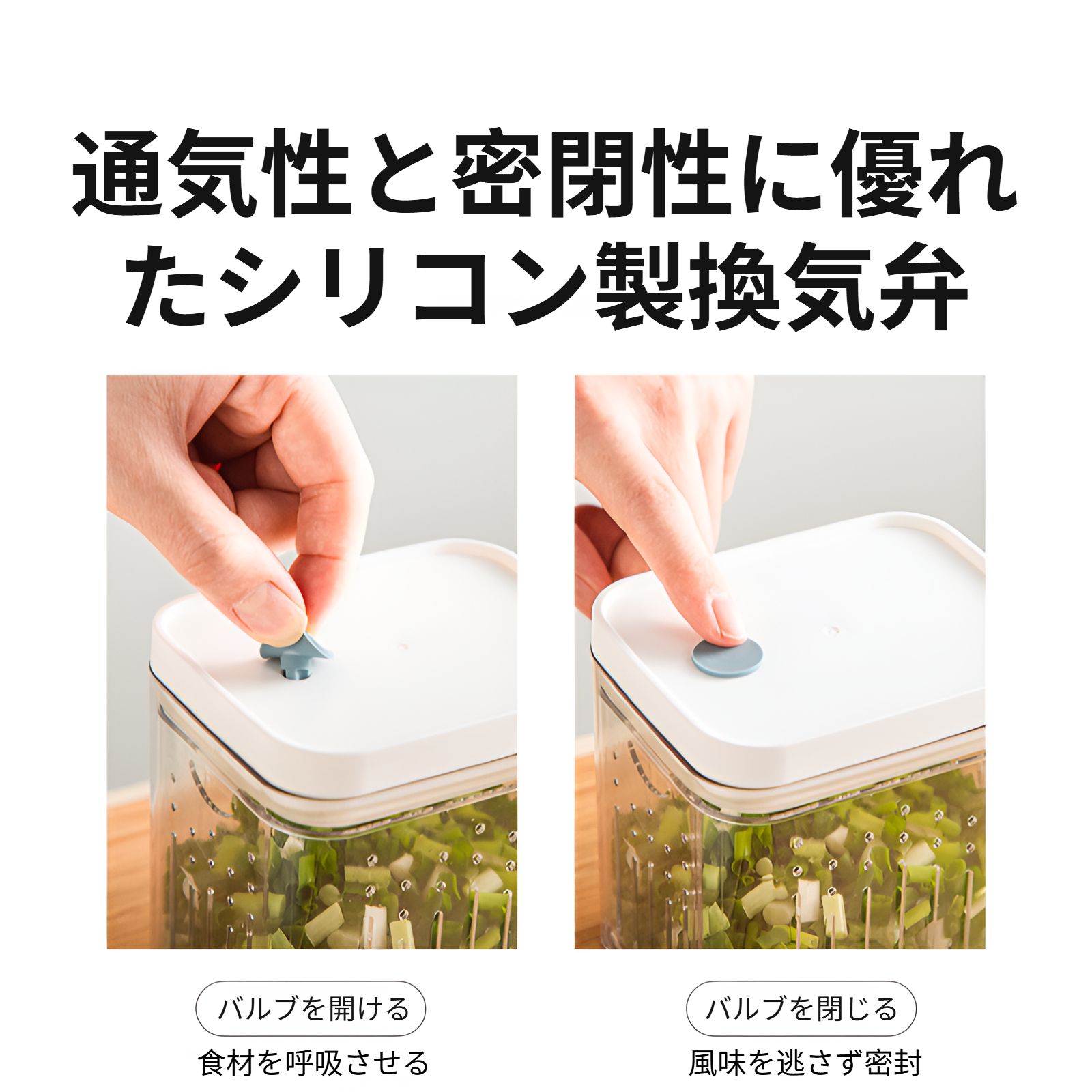 食品グレード素材の安全なみじん切り収納ボックス