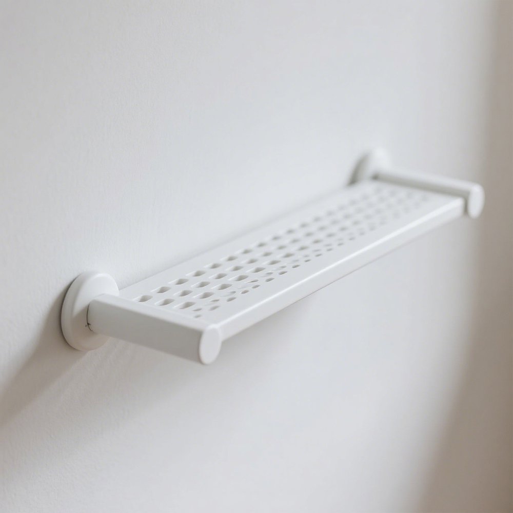 白い収納ラックの全体イメージ