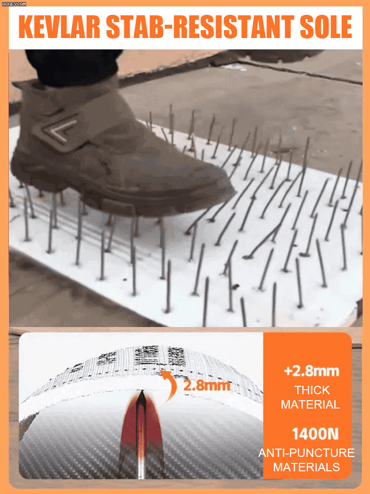 German imported safety work shoes with anti-smash, anti-puncture, waterproof, and anti-slip features