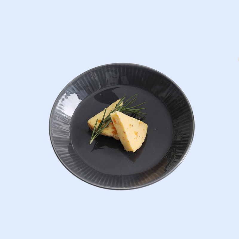 인테리어 적용 식기 그릇 세트 가정용 도자기 접시 수저세트 흑백 그레이 접시