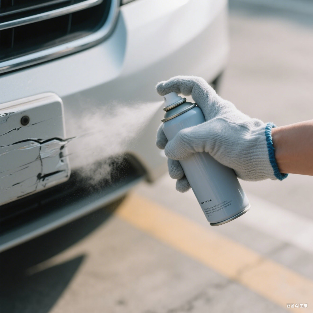 Remoción de rayones de carro en aerosol