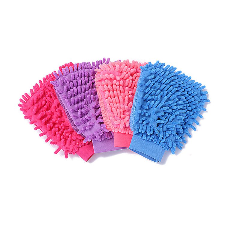 Chenille gloves car wash gloves car cleaning cloth coral polyp