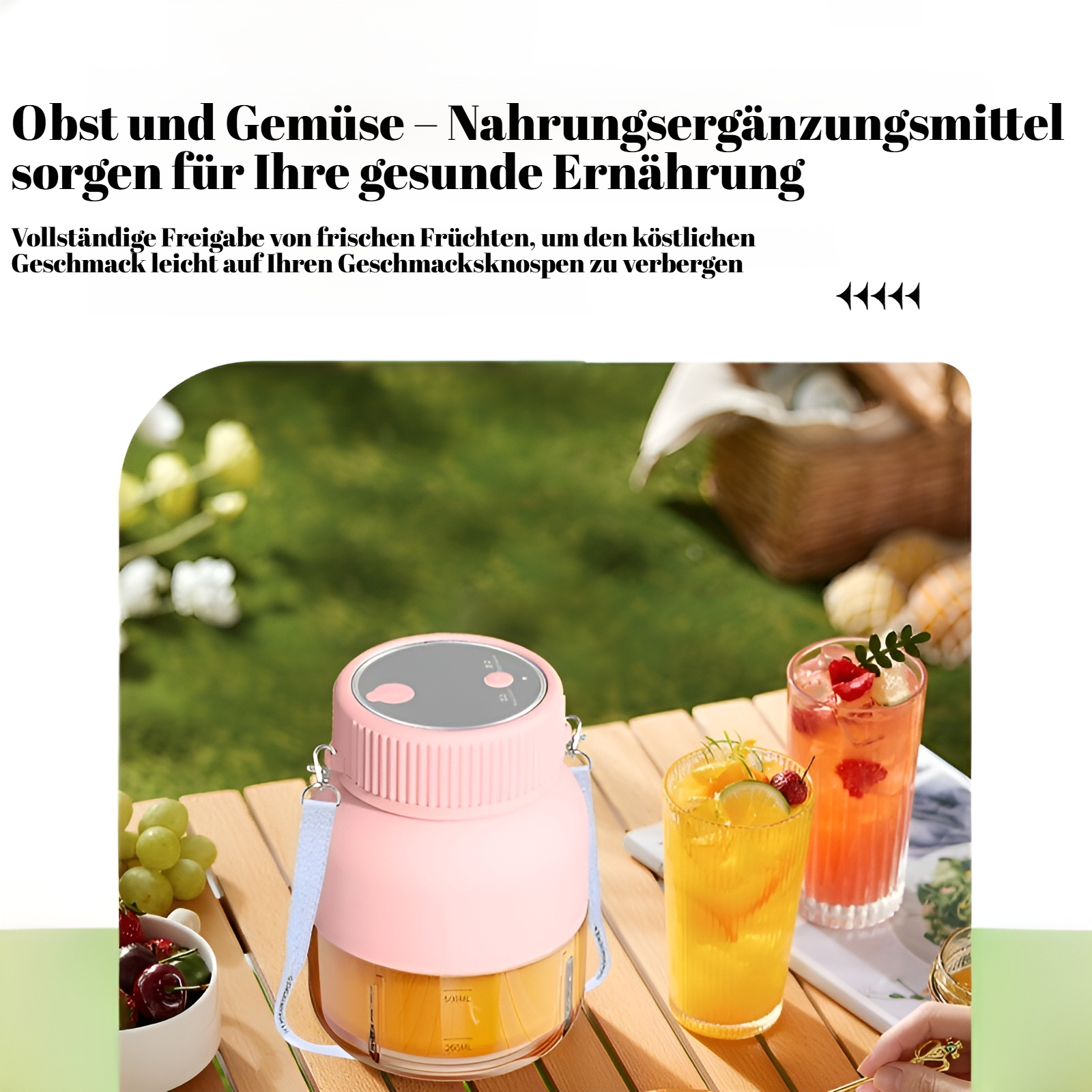 Neuer Ton-Ton-Entsafterbecher, multifunktionaler, frischer Saft, kabelloser, tragbarer Entsafter für