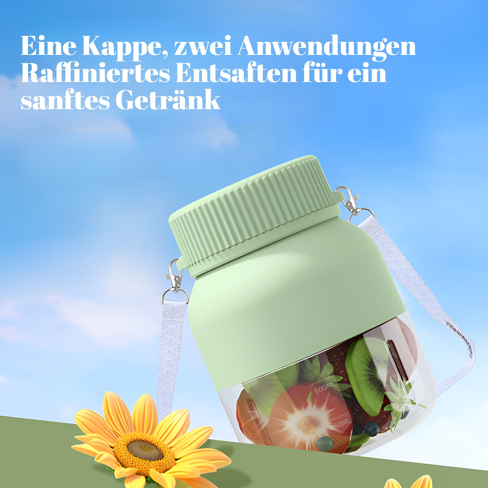 Neuer Ton-Ton-Entsafterbecher, multifunktionaler, frischer Saft, kabelloser, tragbarer Entsafter für