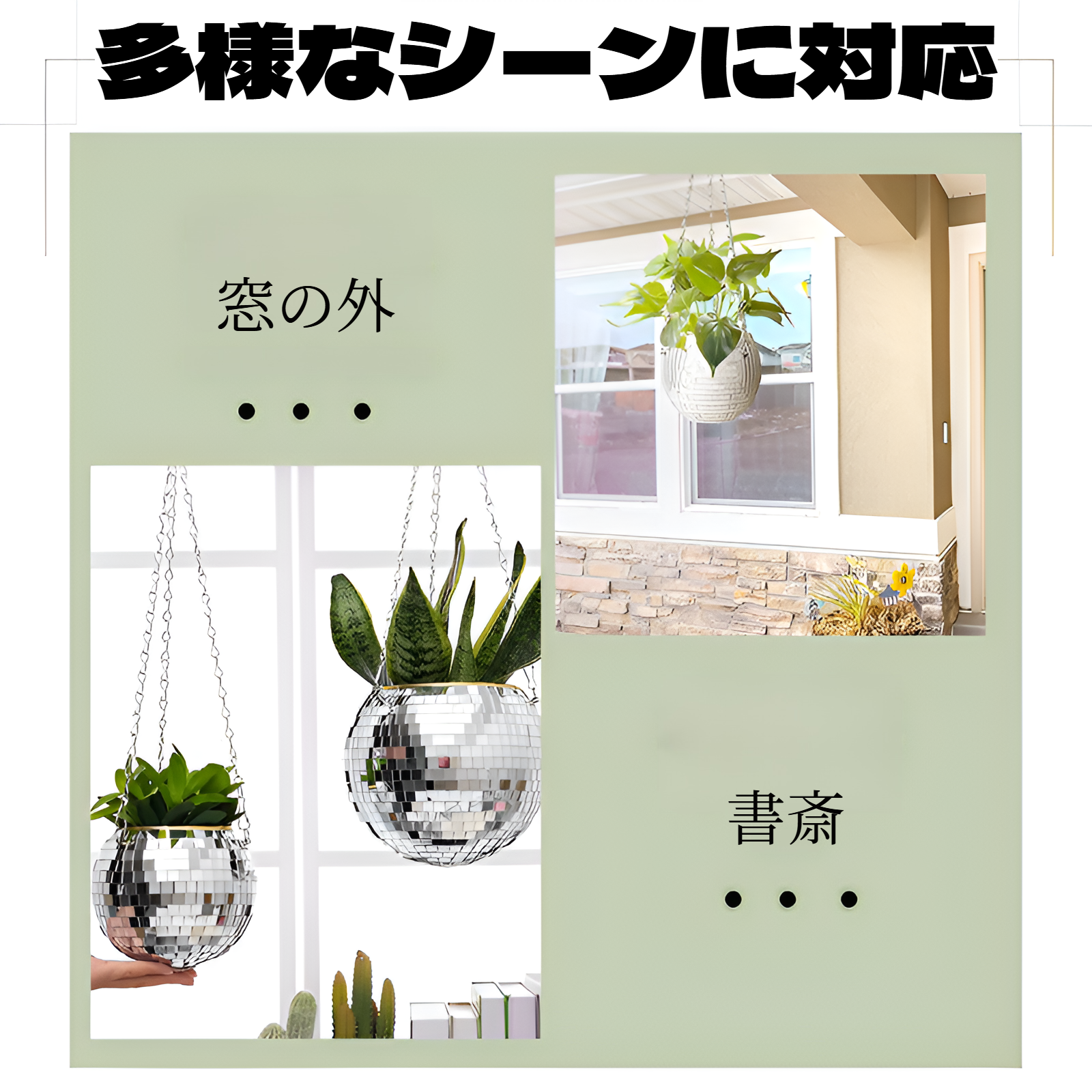 クリエイティブなフラワーポットに植えた観葉植物